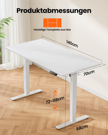 ErGear Elektrisch Höhenverstellbarer Schreibtisch 140x70 cm
