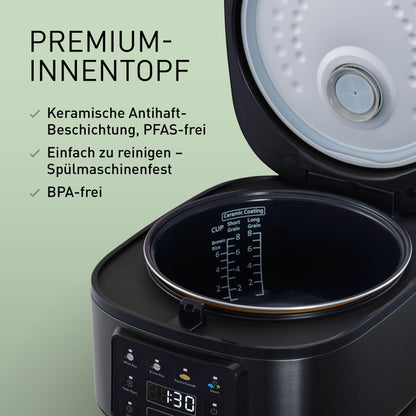 Panasonic SR-DA152KXE Reiskocher mit Dampfgarer - Schwarz