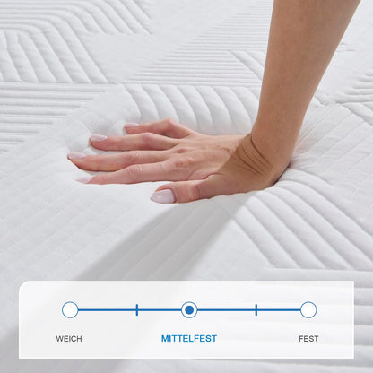 Hiimgo Faltmatratze 120x195cm 4-teilig Gästematratze - weiss/blau