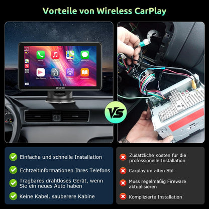 ESSGOO CarPlay & Android Auto Bildschirm 7 Zoll IPS