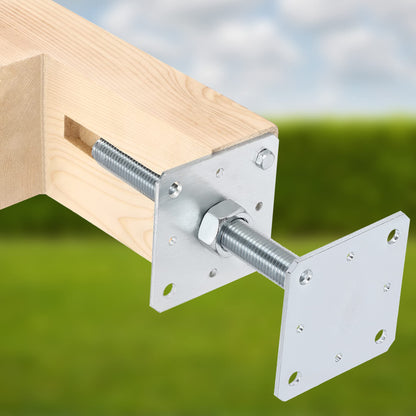 KOTARBAU Pfostenträger Höhenverstellbar M24 – 4er Set 110x110mm Verzinkt