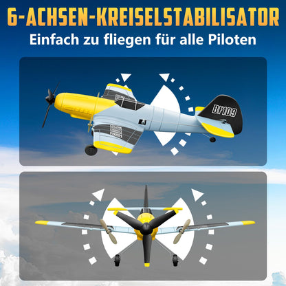 HAWK'S WORK BF-109 3-Kanal RC-Flugzeug mit 6-Achsen-Gyro