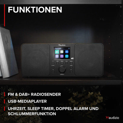 Audizio Genua DAB+ Digitalradio Bluetooth stereo – schwarz