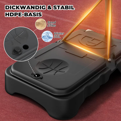 YOLEO Kinder Basketballständer Outdoor - Höhenverstellbar mit Rollen