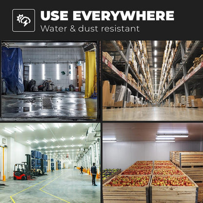 HOFTRONIC LED Feuchtraumleuchte 120cm IP65 4er Pack Neutralweiss