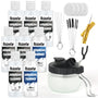 Roizefar Airbrush Reinigungsset mit Verdünner und Reinigungstopf, dazu Reinigungsnadeln und Bürsten