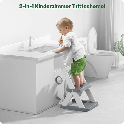 Rabb 1st Toilettentrainer mit Treppe, 2-in-1 Kindertoilettensitz