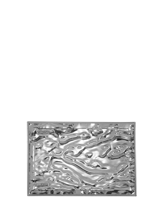 Kartell Dune Serviertablett 01201XX - Chromglanz Optik, ein flaches Serviertablett. Zum Servieren von Speisen und Getränken.