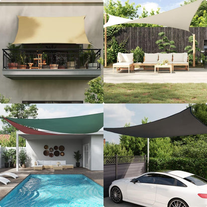 vidaXL Sonnensegel Wasserfest Rechteckig 5x6m Weiss