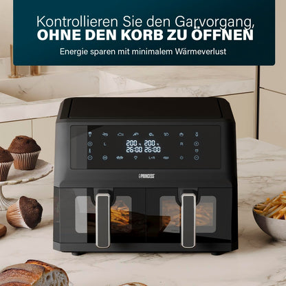 Princess XXL Heissluftfritteuse 11L Doppelkorb - 182276