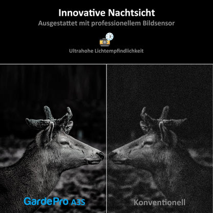 GardePro A3S Wildkamera - 64MP 1296P No Glow Infrarot