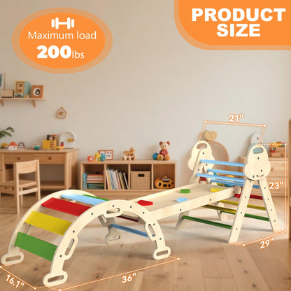 Montessori Indoor Spielset 7-in-1 Klettergerüst für Kleinkinder
