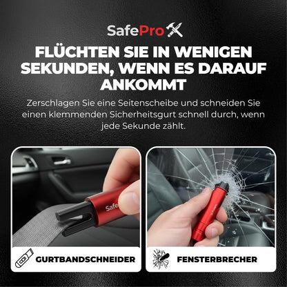 SafePro X Notfallhammer mit Gurtschneider und Glasbrecher, 2er-Pack