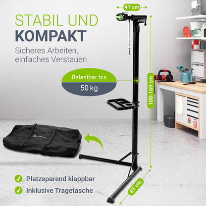 Juskys Fahrrad Reparaturständer – E-Bike, 50kg, klappbar