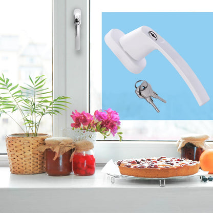 Stahlia Fenstergriffe abschliessbar, Aluminium weiss, 10 Stück