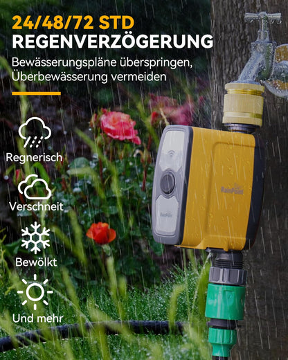 RAINPOINT WLAN Bewässerungscomputer mit Messingeinlass und App