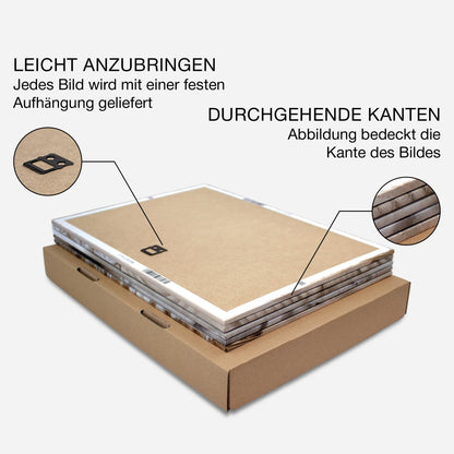 Novart Wandbilder Set Boho Blätter Grün Beige ohne Rahmen N023063a