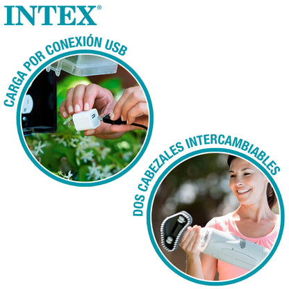 Intex Unterwasser Handheld Pool-Staubsauger Akkubetrieben Grau