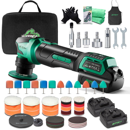 BATOCA S4 Akku Mini Poliermaschine Set, Rotation & Exzenter, 12V, für Auto-Detailpolitur