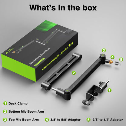 Gear-Lock Low Profile Mikrofonarm – 3 KG Traglast