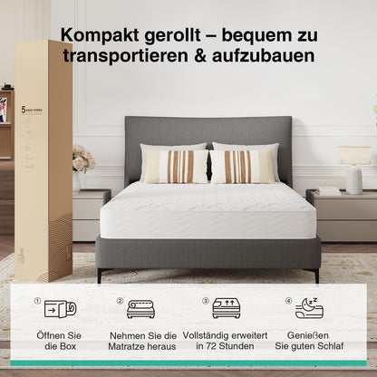 Novilla Taschenfederkernmatratze 90x200 cm, 7-Zonen, H3, 20 cm Höhe