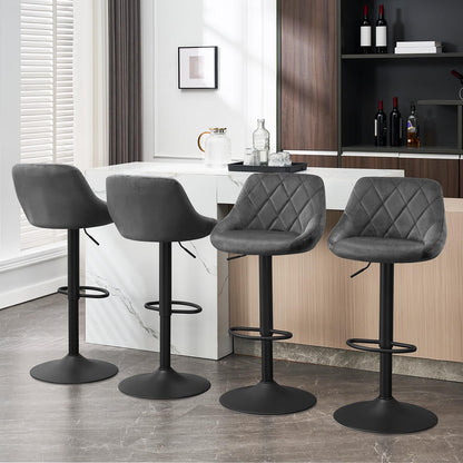 WOLTU Barhocker 2er Set – höhenverstellbar, drehbar, Dunkelgrau