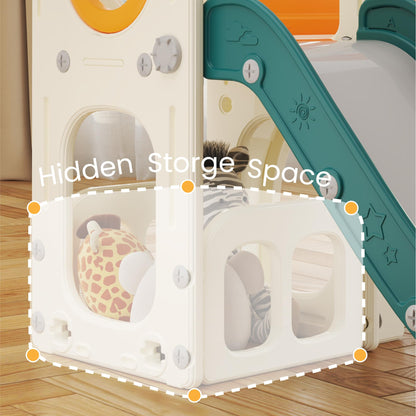 hoopyosms Kinder Rutsche Klettergerüst Indoor-Spielset - Grün