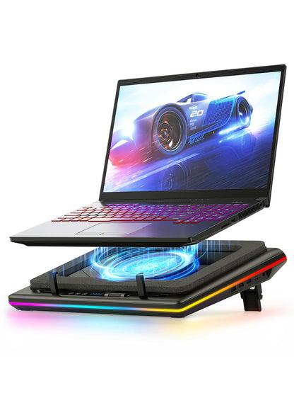 llano RGB Gaming Laptop Kühler - Turbo Lüfter 15-19''
