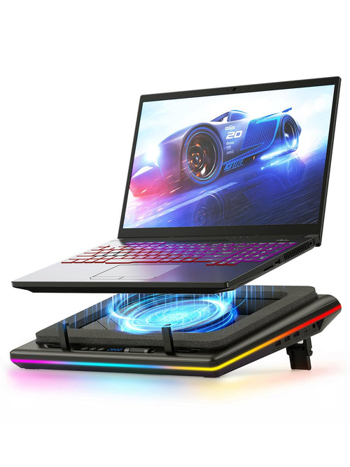 llano RGB Gaming Laptop Kühler - Turbo Lüfter 15-19''