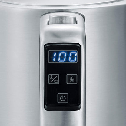 SEVERIN Wasserkocher WK 3418, 1,7 l, 3000 W, Edelstahl/schwarz