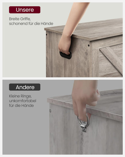 VASAGLE LSB060K03 Schuhbank mit Stauraum - Greige meliert