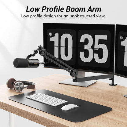 TONOR T40LP Mikrofonarm Low Profile Halterung verstellbar, Schwarz