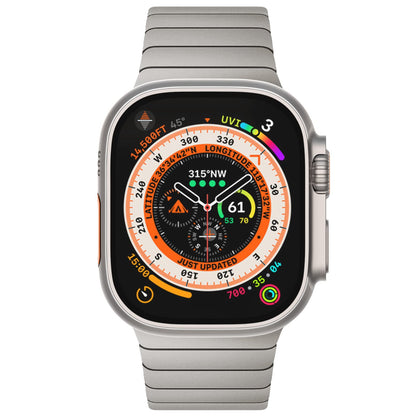 NewWays Edelstahl Gliederarmband für Apple Watch, Titan