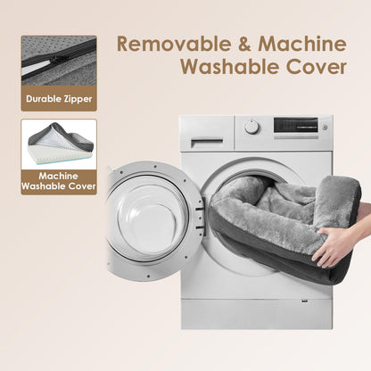 EHEYCIGA Orthopädisches Hundebett Grosse Hunde - Grau, 106.5x76x18.5cm