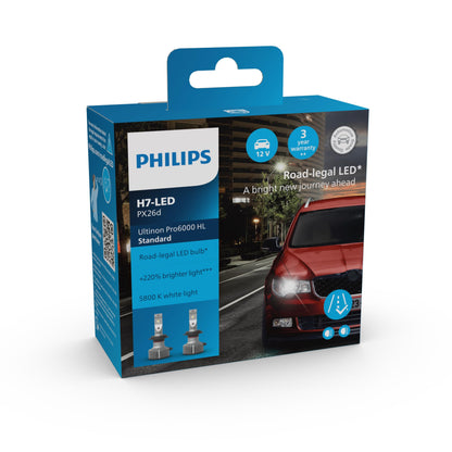 Philips Ultinon Pro6000 Standard H7-LED Lampe - Strassenzulassung