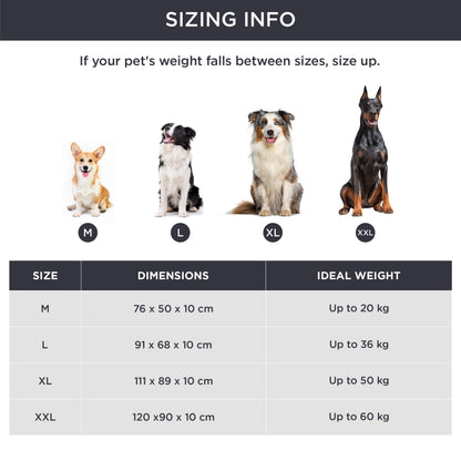 BEDSURE Hundekissen XL waschbar, Hundebett 111 x 89 cm grau