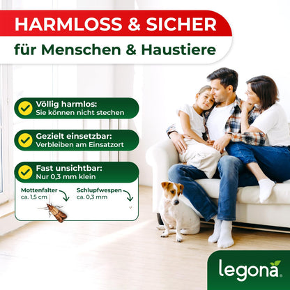 Legona® Schlupfwespen Lebensmittelmotten - 6 Karten à 3 Lieferungen