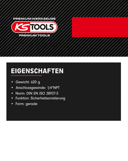 KS Tools Druckluft Stab-/Geradschleifer 515.5410 6mm Spannzange