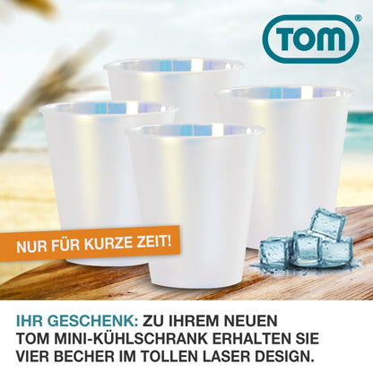 TOM 2in1 Mini Kühlschrank Kühl- & Heizfunktion - 15L Schwarz/Mint