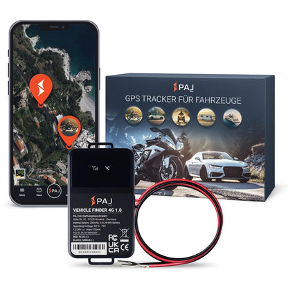 PAJ GPS Vehicle Finder 1.0 4G GPS-Tracker mit Direktanschluss 9-75 V, kompakte Bauform