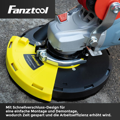 FANZTOOL Diamantschleiftopf 180mm (2er-Set) + Absaughaube Winkelschleifer