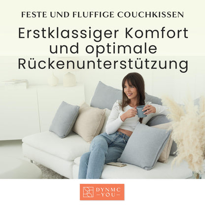 Sofakissen Gross Zierkissen - 40x70 cm Beige OekoTex 2er Set