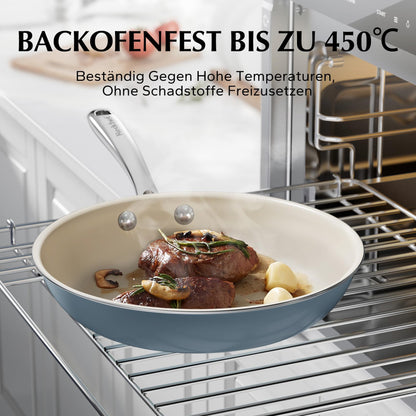 Redchef Pfannenset Keramik Antihaft Induktion - 20/24/28 cm Blau