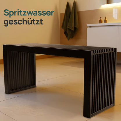 BAM BOO BOX Sitzbank - Modell Bambus Schwarz 90x33x43 cm