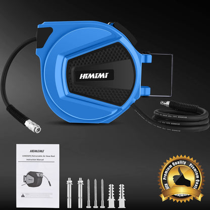 ProfiWerk Automatik Druckluftschlauch Trommel Aufroller 15m Wandmontage