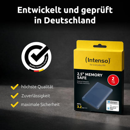 Intenso Memory Safe 2 TB Externe Festplatte 2,5 Zoll USB 3.2