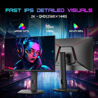 Minifire MFG27F6Q Pro Gaming Monitor 27 Zoll QHD 300Hz Fast-IPS