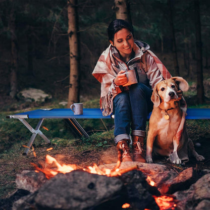 GOODS+GADGETS Faltbares Feldbett Aluminium, Campingbett Schwarz
