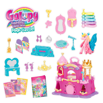 Galupy Rainbow Unicorn Magic Castle Schloss Spielset - Rosa