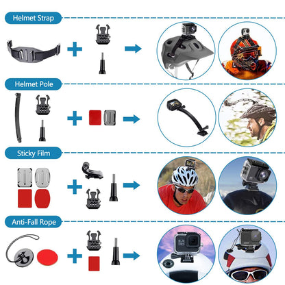 YAVOCOS 65-in-1 Action Cam Zubehör Set für GoPro Hero 13 Black